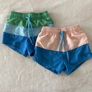 Adorable Minnow Swim Boys Trunks - Lot of 2
